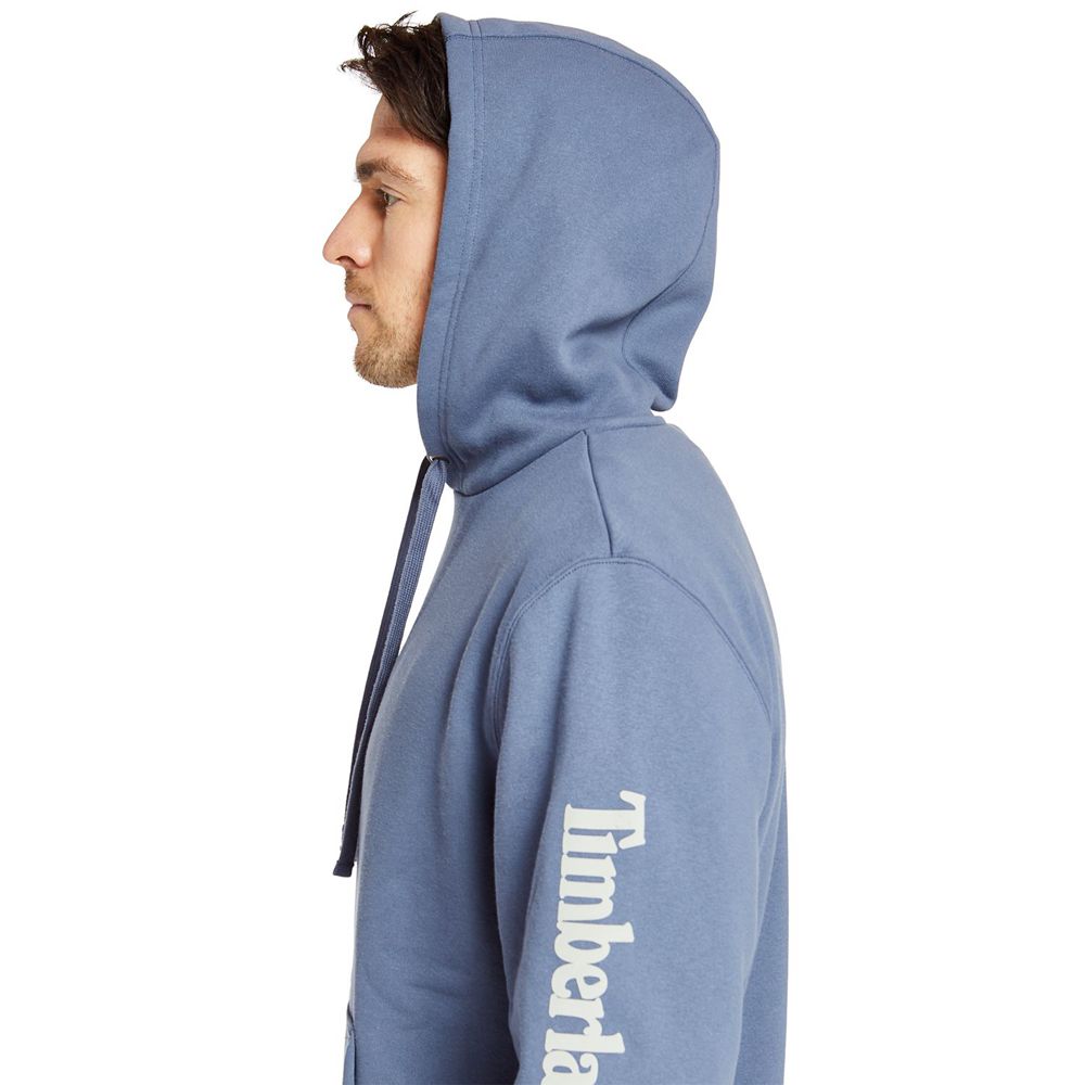 Timberland Φουτερ Ανδρικα Μπλε - Pro® Hood Honcho Pullover Hoodie - Greece 7192560-TZ